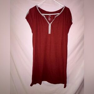 Sonoma Red Midi Dress with Detailed Trim